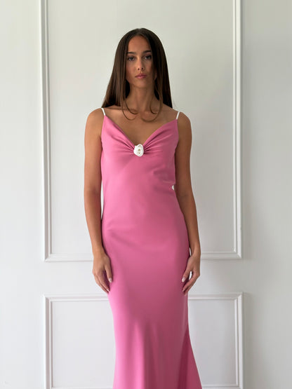 Rosette Bias Gown
