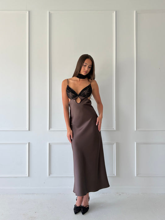 Butterfly Slip in Chocolat
