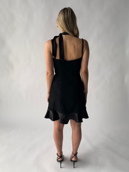 contrast cup mini dress